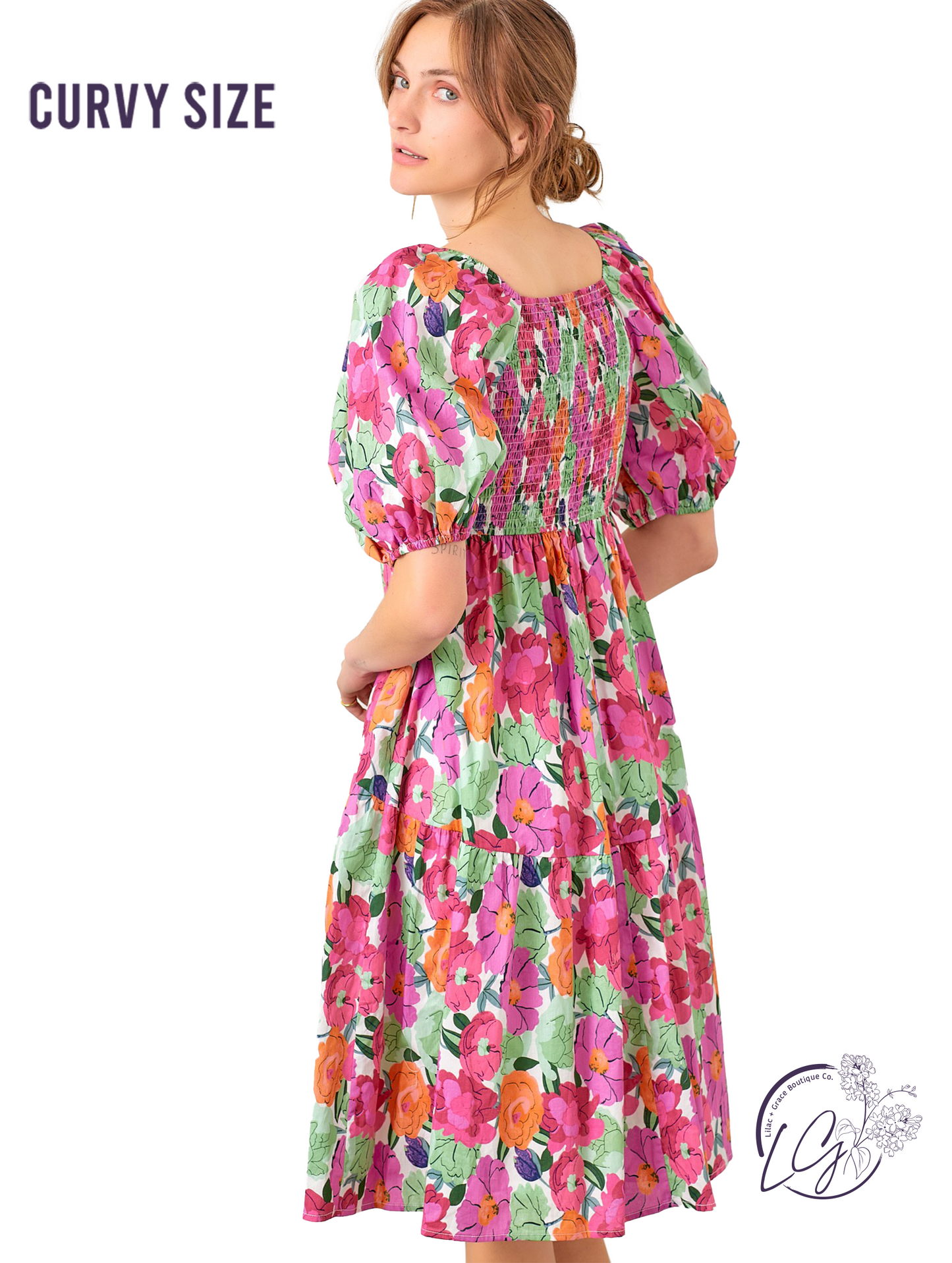 Curvy Tea Glows In Sunlight Dress