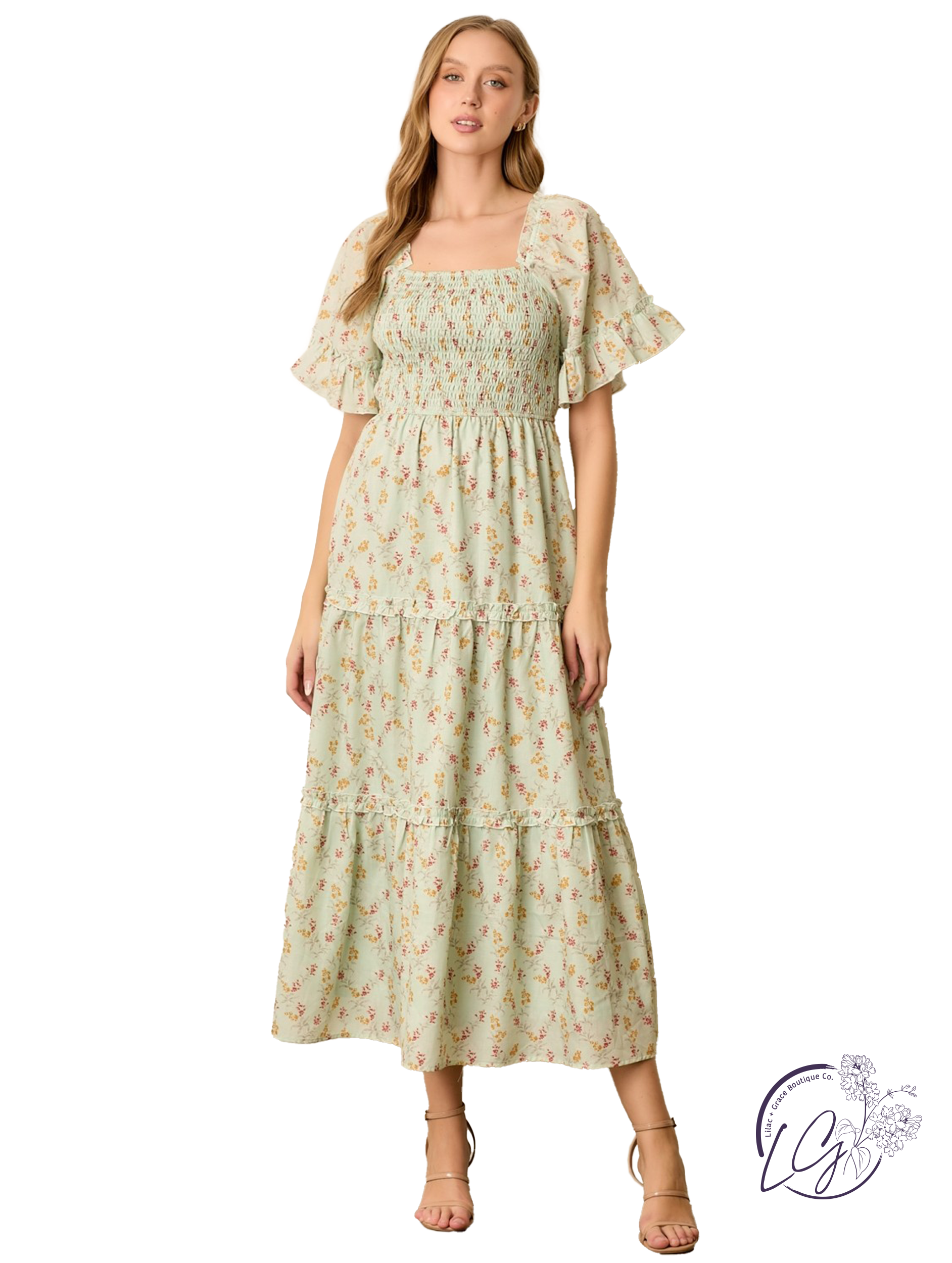 Woven In Morning Maxi Dress Sage / Small Woven In Morning Maxi Dress Sage / Small