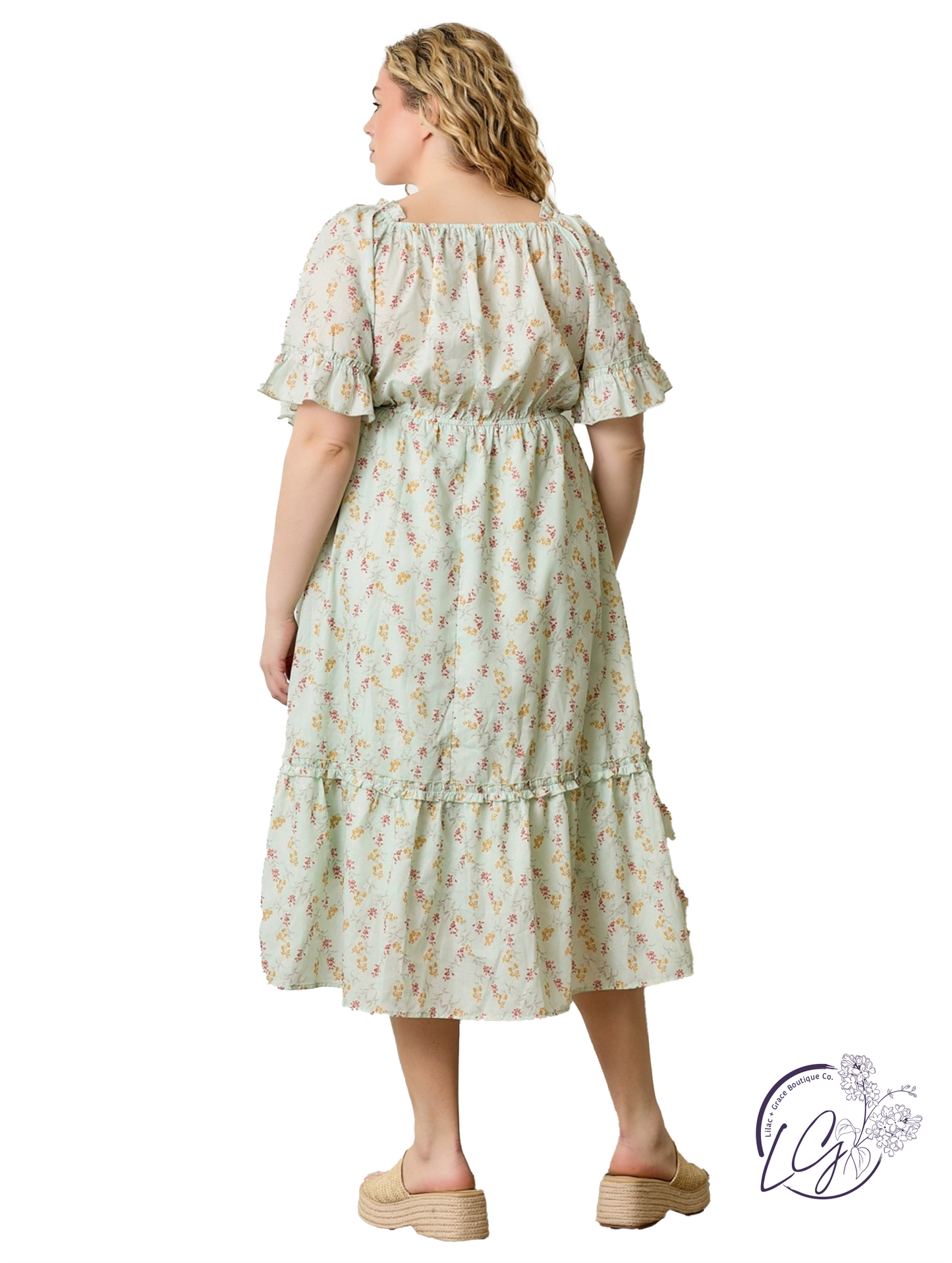 Curvy Woven In Morning Maxi Dress