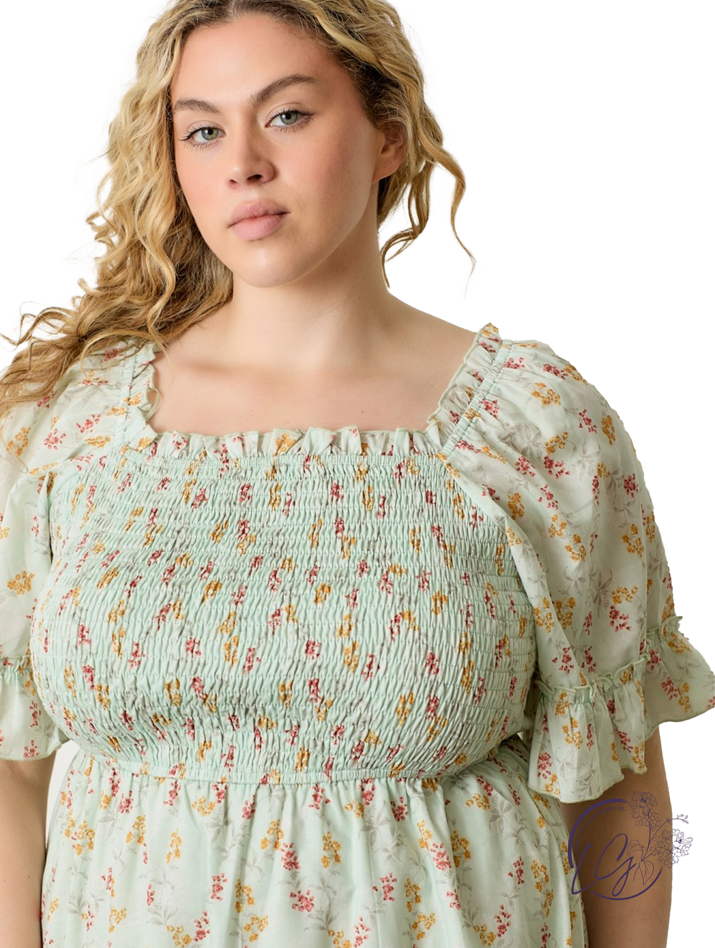 Curvy Woven In Morning Maxi Dress