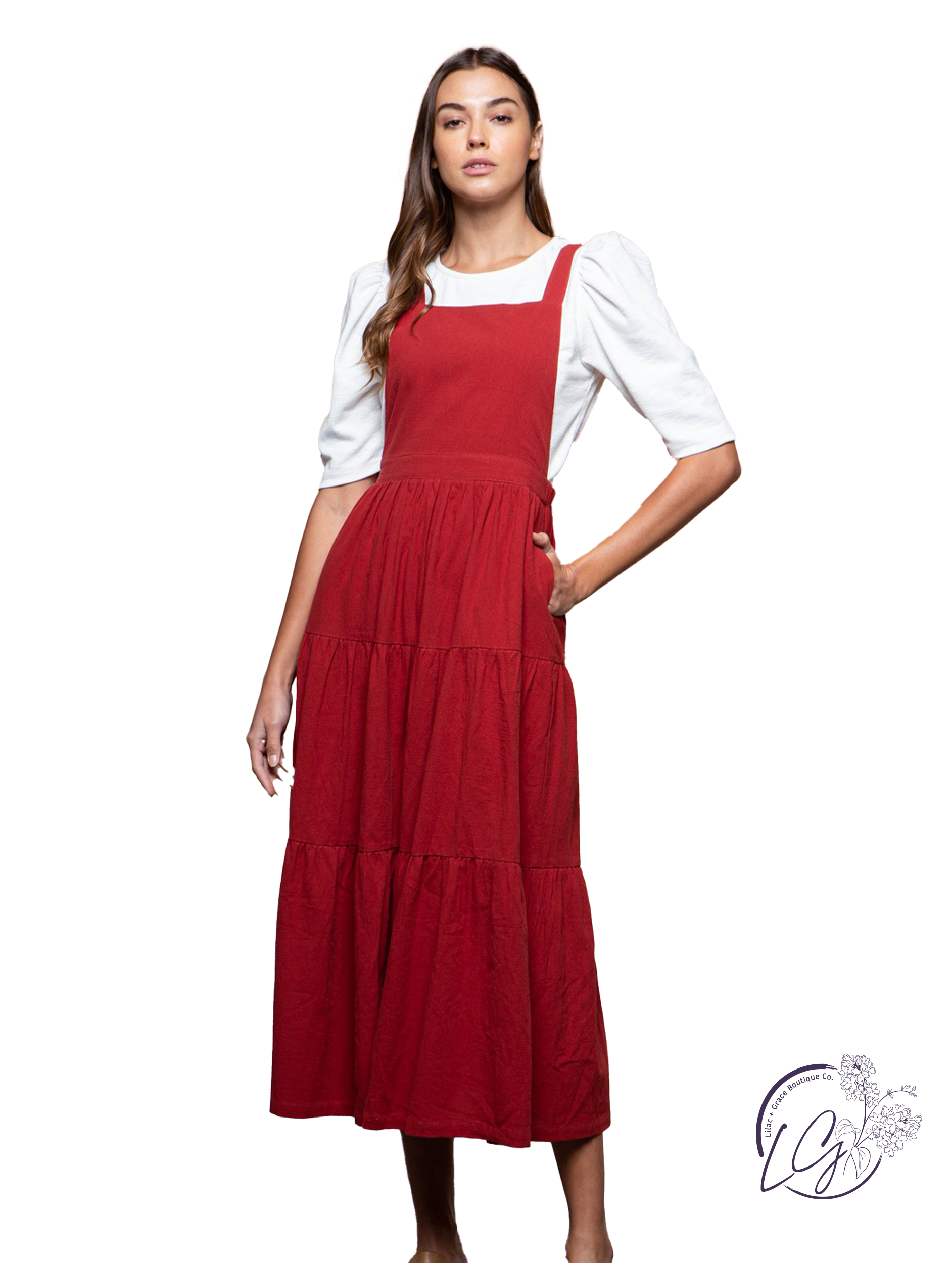 Sunday Layers Overall Dress Rust / Medium