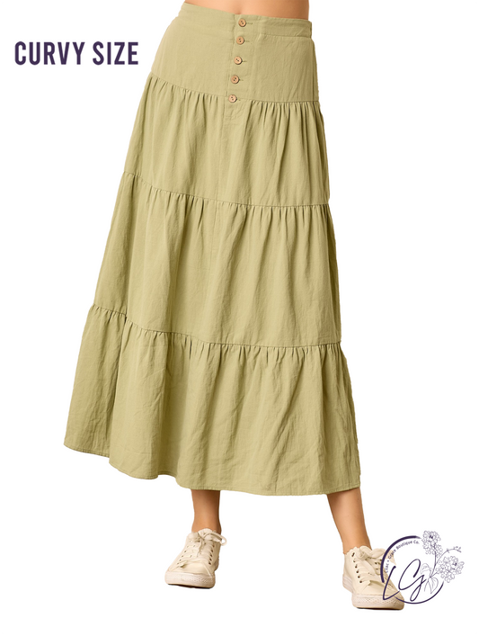 Curvy Grass Sways Gently Skirt