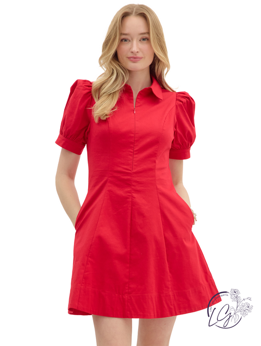 Chasing Rays Cinched Mini Dress