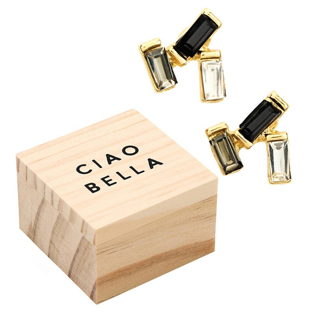 Treasure Box Earrings - Black - Ciao Bella