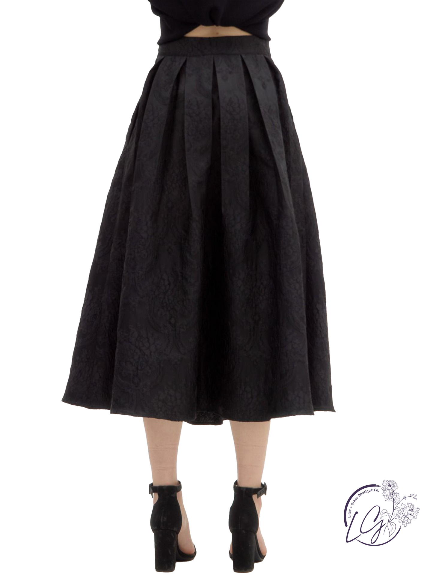 Echofern Pleated Midi Skirt
