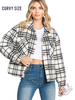 Curvy Midnight Fall Plaid Jacket