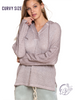 Curvy Lasting Words Knit Hoodie
