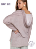 Curvy Lasting Words Knit Hoodie