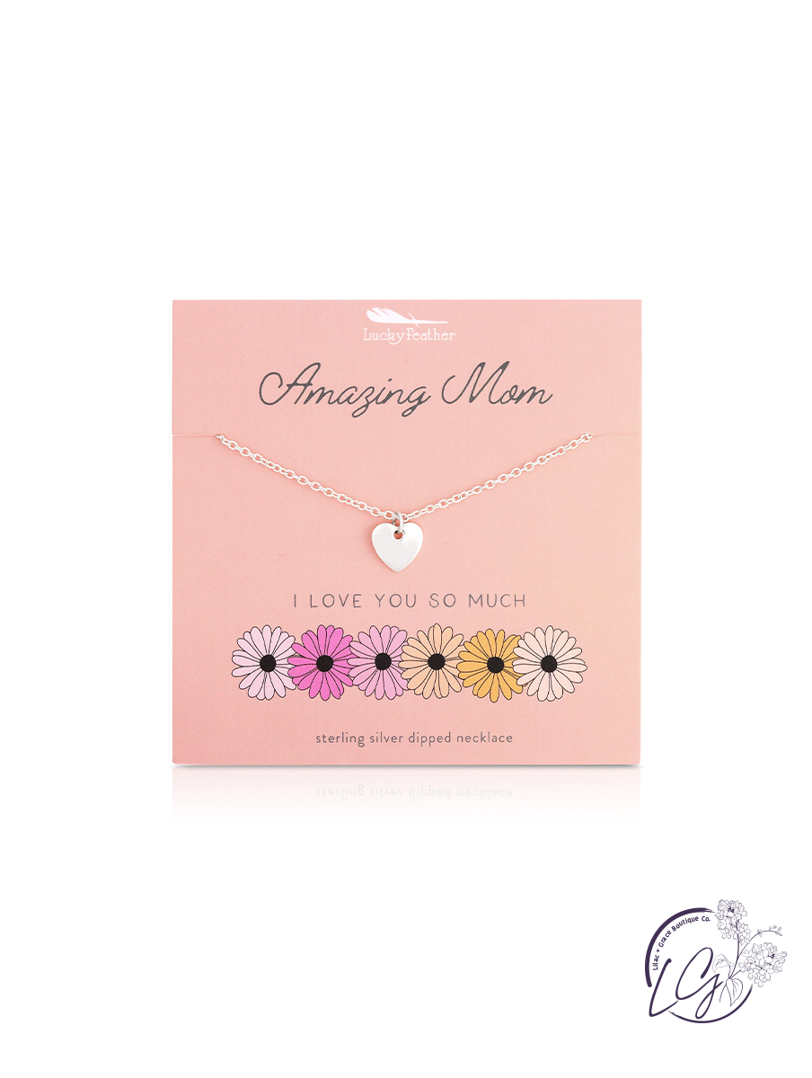 Amazing Mom - I love you Necklace