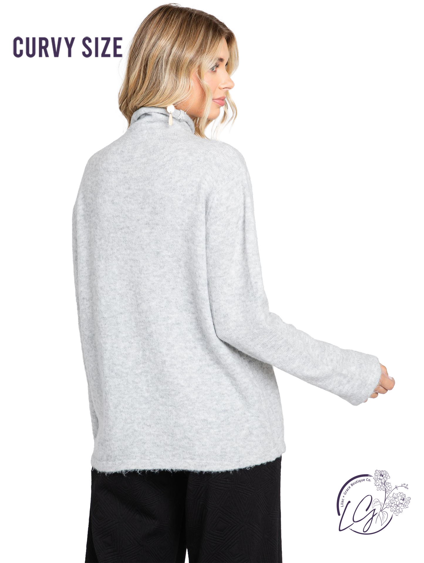 Curvy Reverse Stitch Sweater