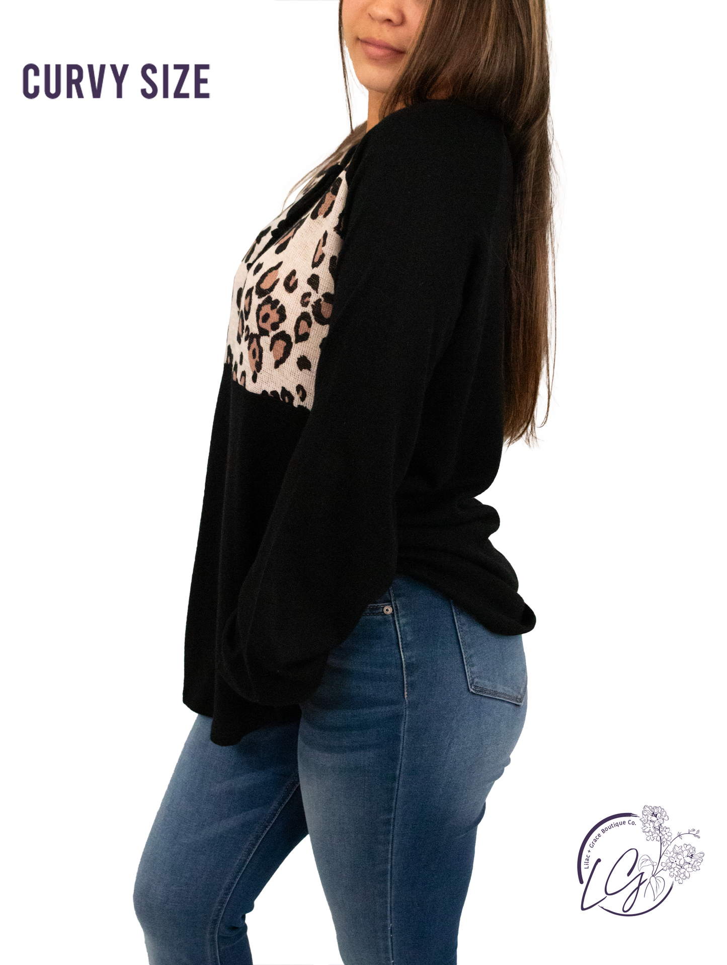 Curvy One Day Leopard Long Sleeve