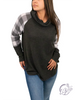 Calm As Can Be Striped Cowl Neck Top