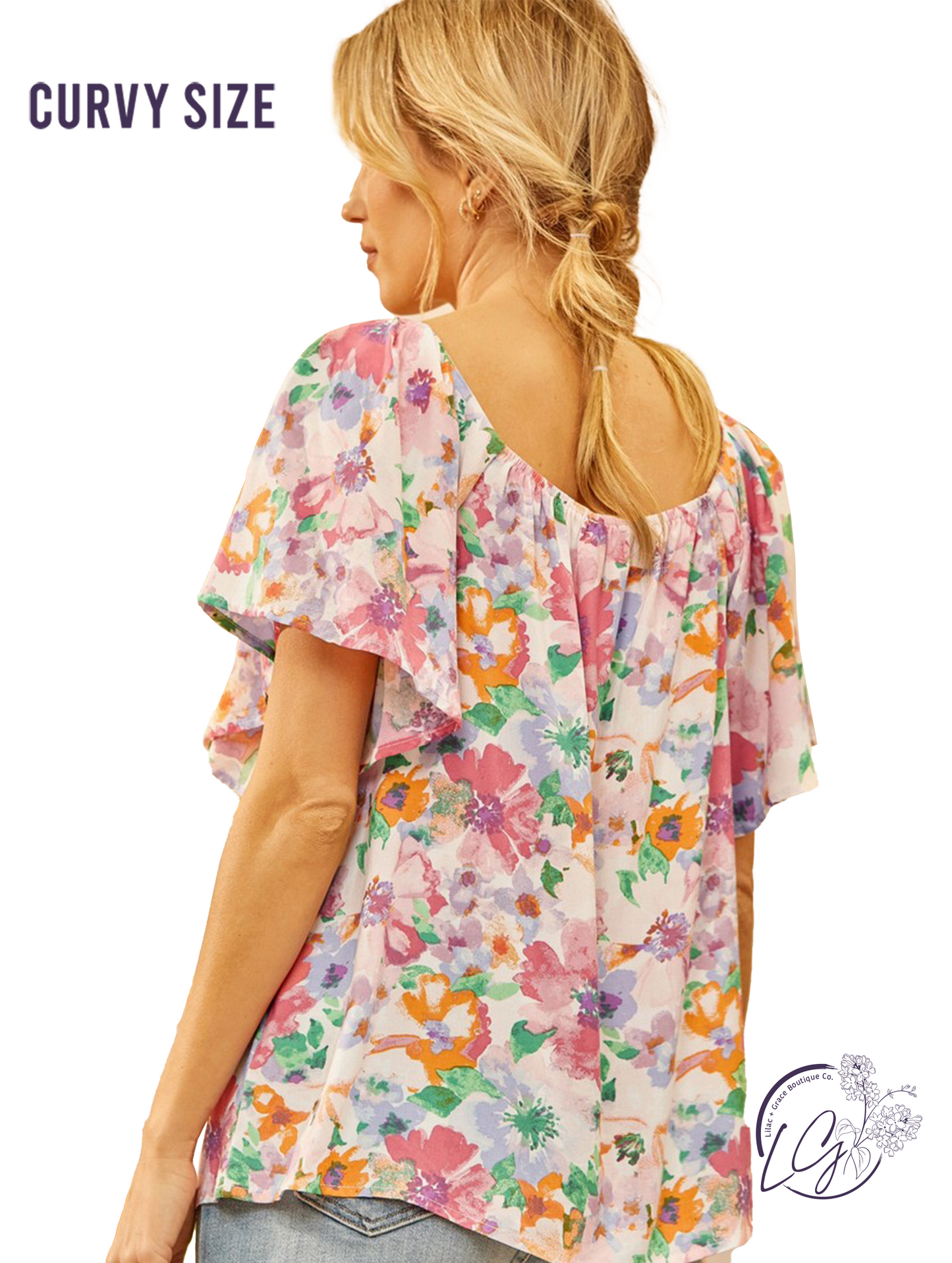 Curvy Watercolor Beauty Blouse