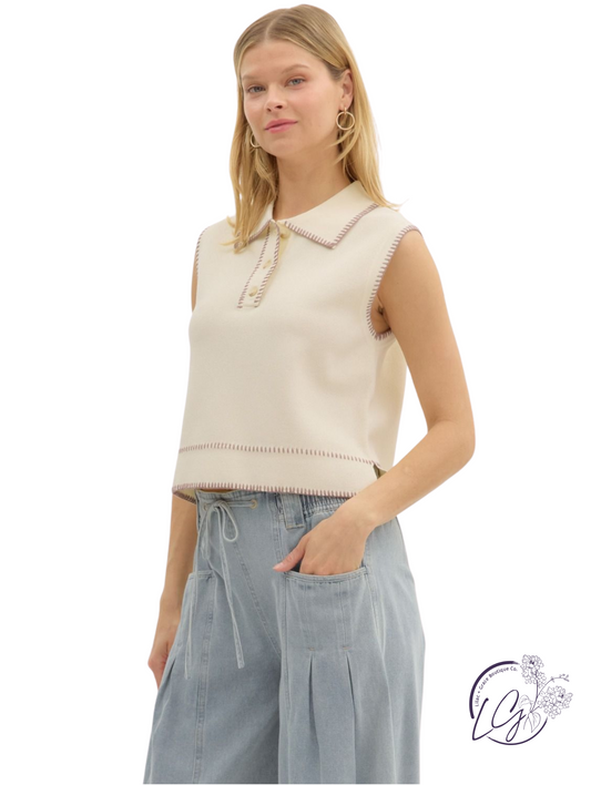 Hold Me Closer Sleeveless Sweater