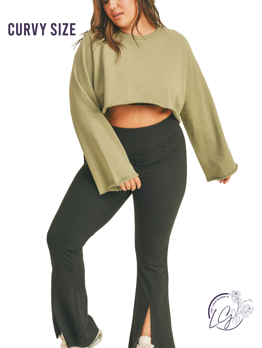 Curvy Active Flow Cropped Top