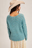 Open Knit V-Neck Crop Sweater