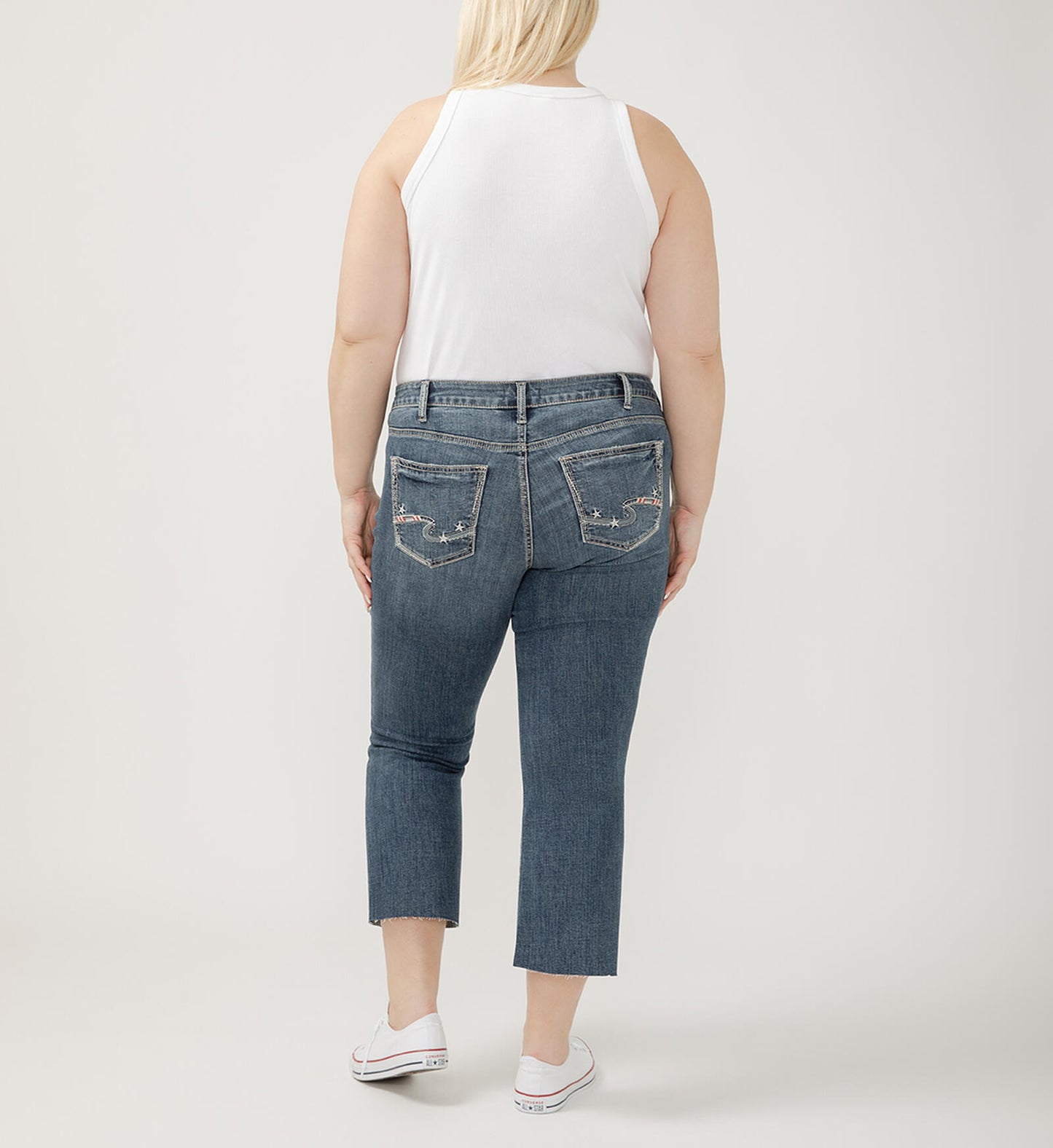 Curvy Montana Mid Rise Kick Flare Non-Distress by Silver Jeans