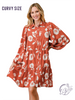 Curvy Tiered Floral Dress