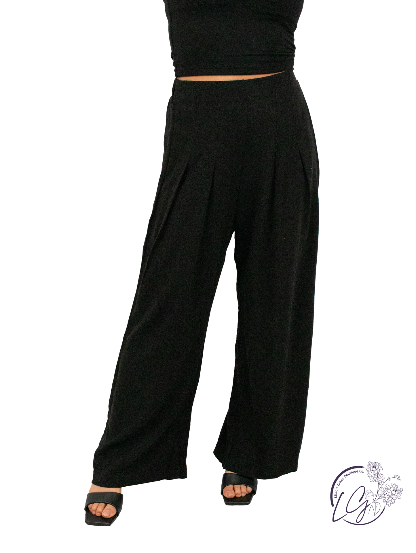 Walking to the Boardwalk Crop Palazzo Pants