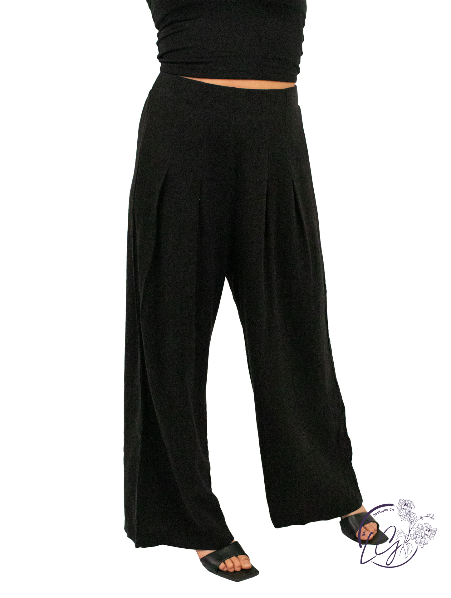 Walking to the Boardwalk Crop Palazzo Pants