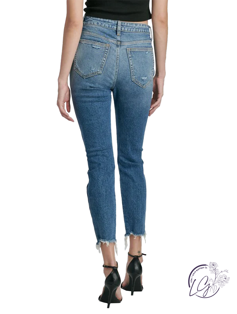 Emory High-Rise Skinny W/ Bite Hem by Cello