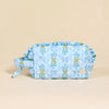 Blooming Ruffle Quilted Cosmetic Pouch