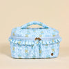 Ruffled Glam & Go Quilted Cosmetic Bag