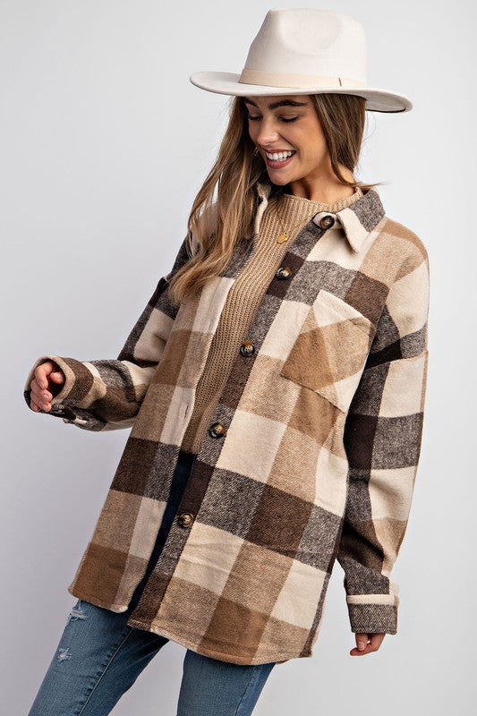 Curvy Wanderwood Long Shacket