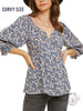 Curvy Sun-kissed Petals Blouse