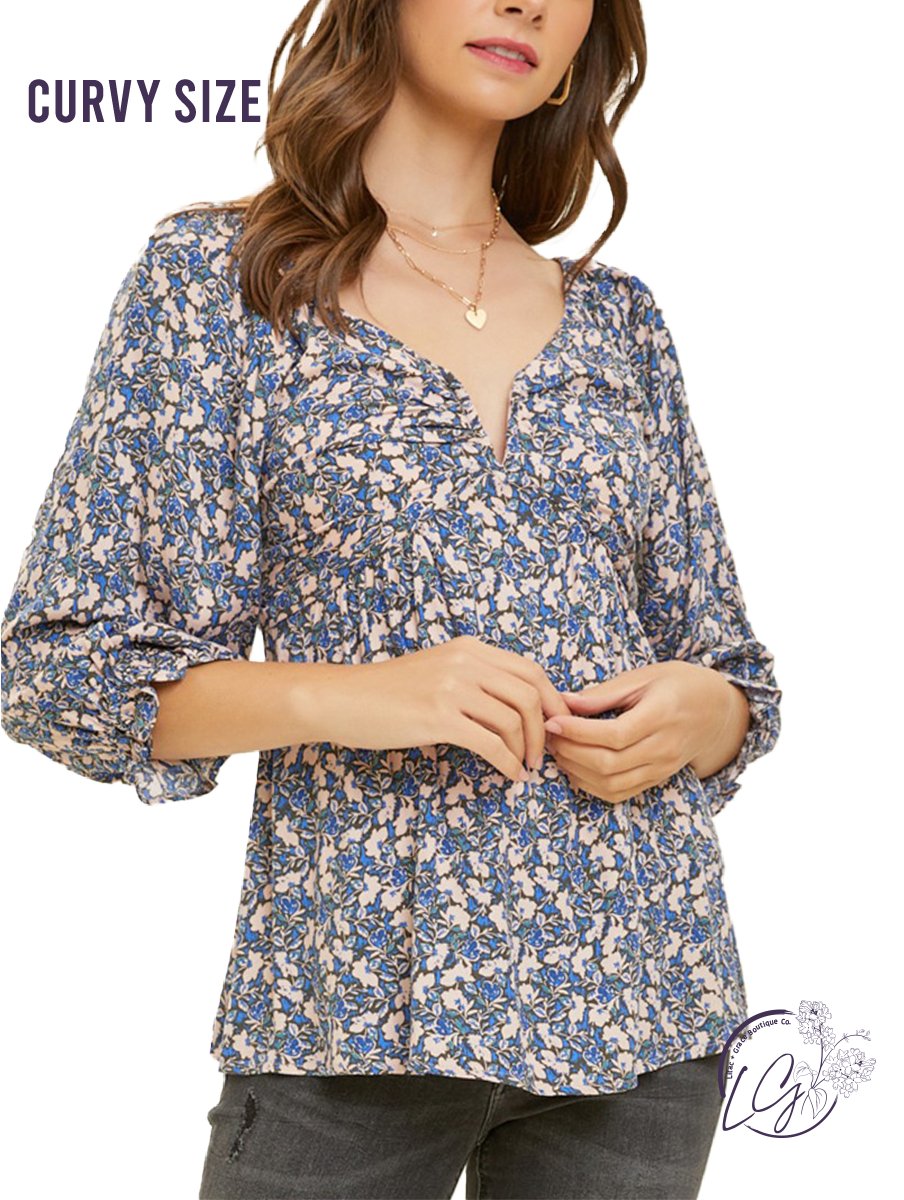 Curvy Sun-kissed Petals Blouse