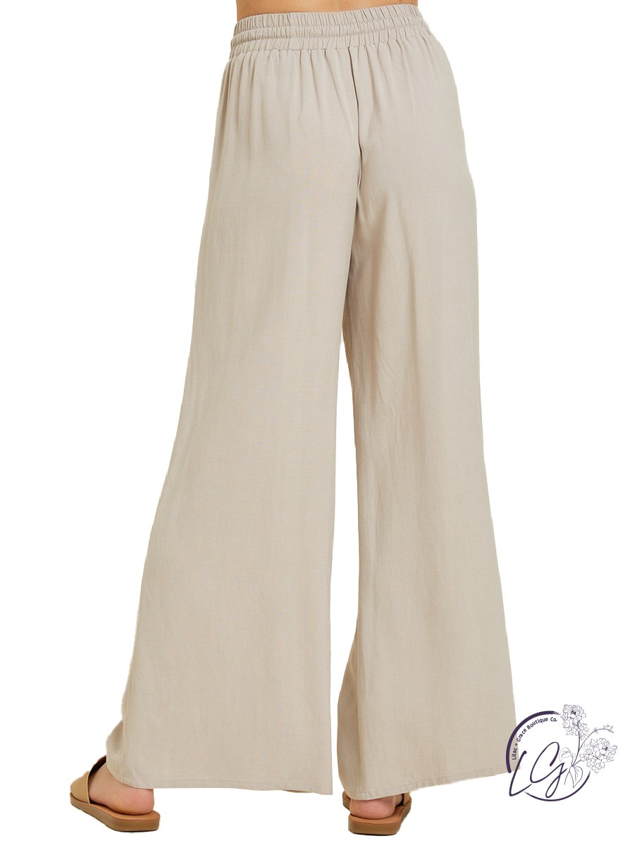 Airy Elegance Wide-Leg Trousers