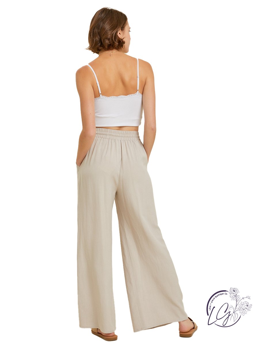 Airy Elegance Wide-Leg Trousers