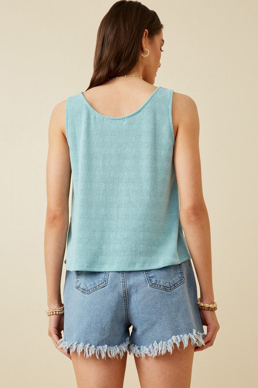 Fern & Button Knit Tank