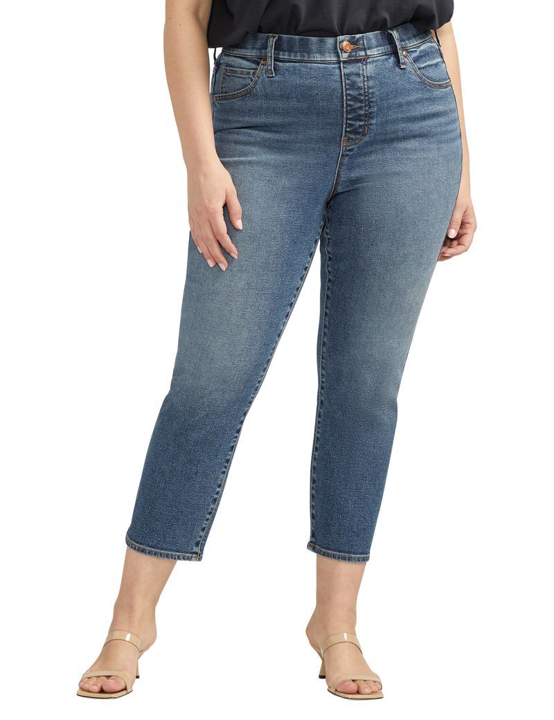 Curvy Blaze High Rise Straight Crop by Silver Jeans