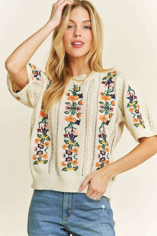 Curvy Meadow Muse Knit Sweater