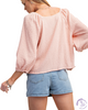 Dreamy Bubble Sleeve Textured Top