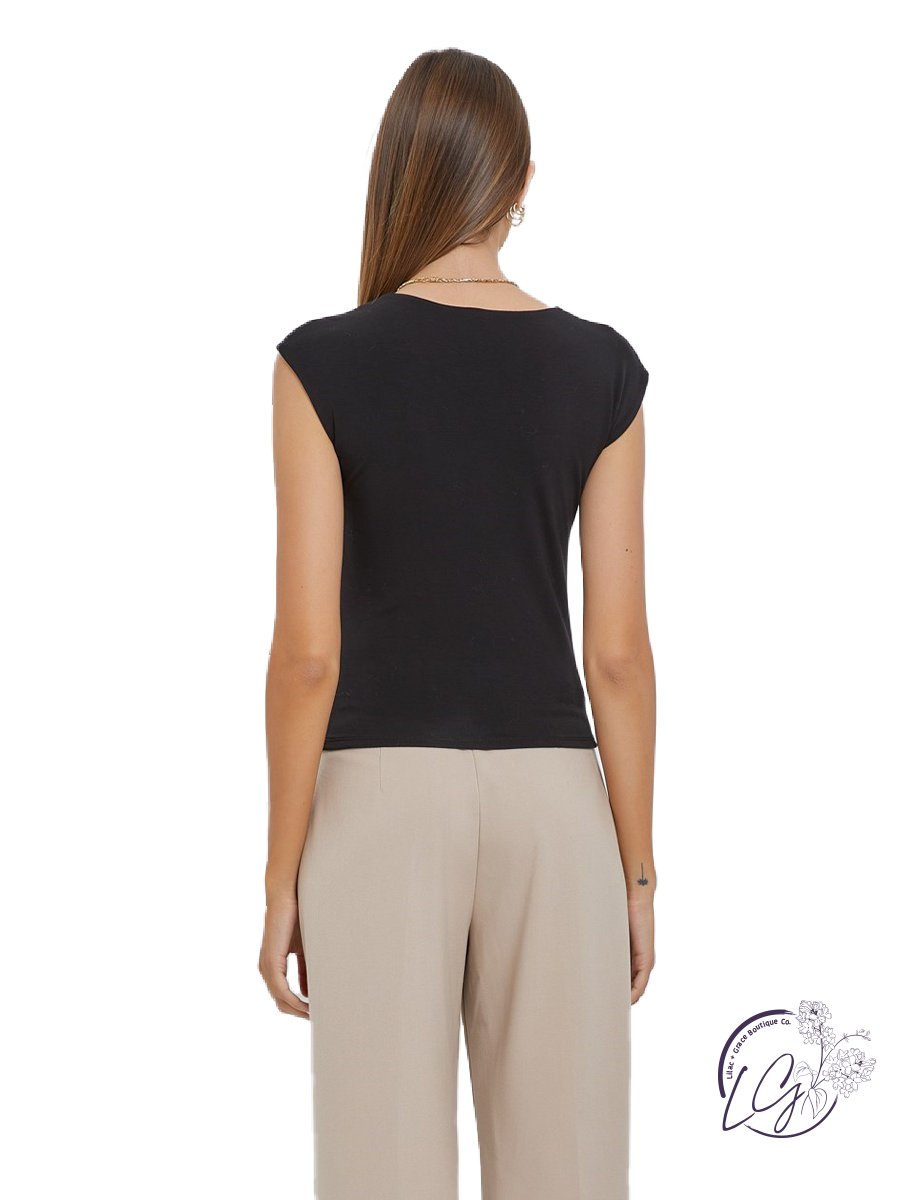 Lustrous Luxe Scoop Neck Top