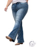 Curvy  Trudy Mid Rise Trouser By Judy Blue