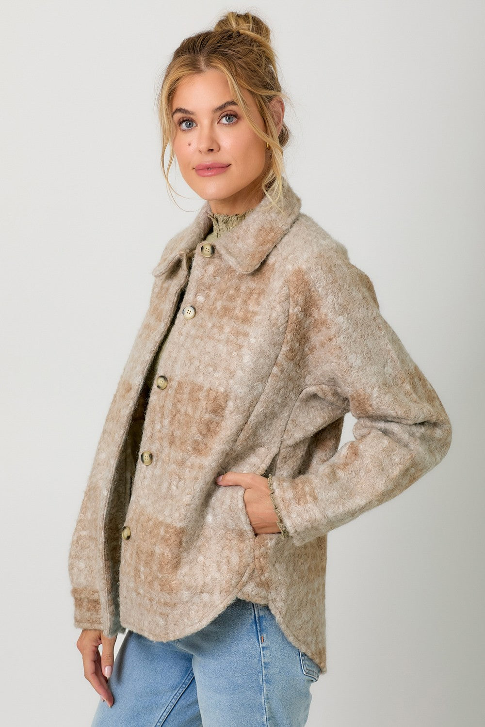 Blush Stone Mark Shacket