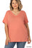 Curvy Standard V-Neck T-Shirt