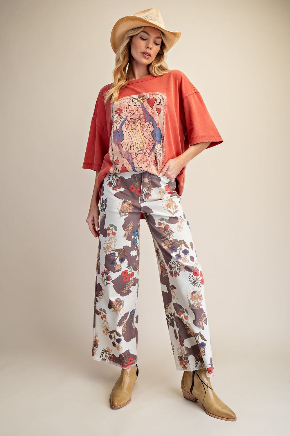 Western Wildflower Wide Leg Pants