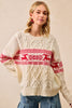 Reindeer Cable Knit Sweater