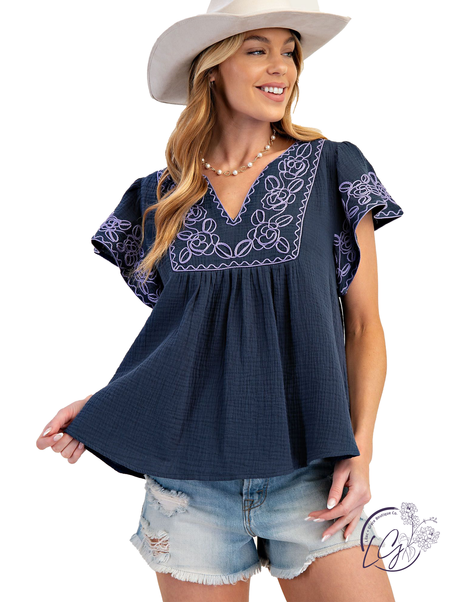 Cloudstitch Cotton Babydoll Top