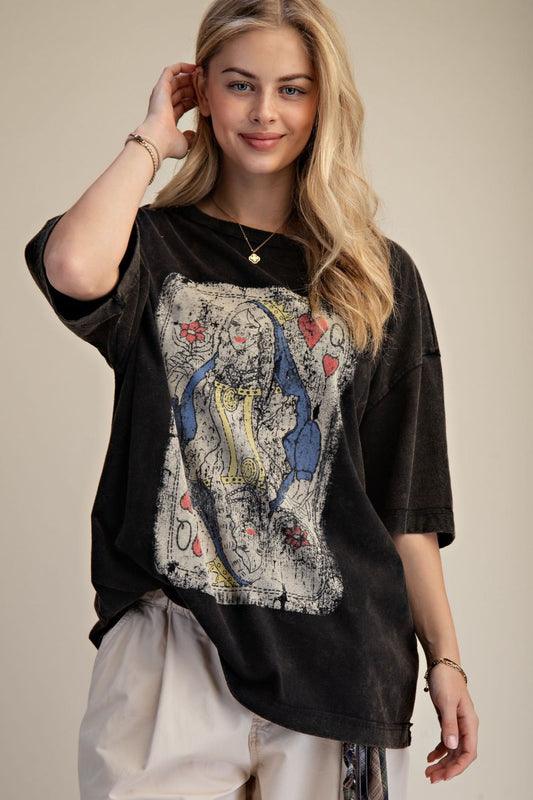 Queen of Hearts Graphic Top
