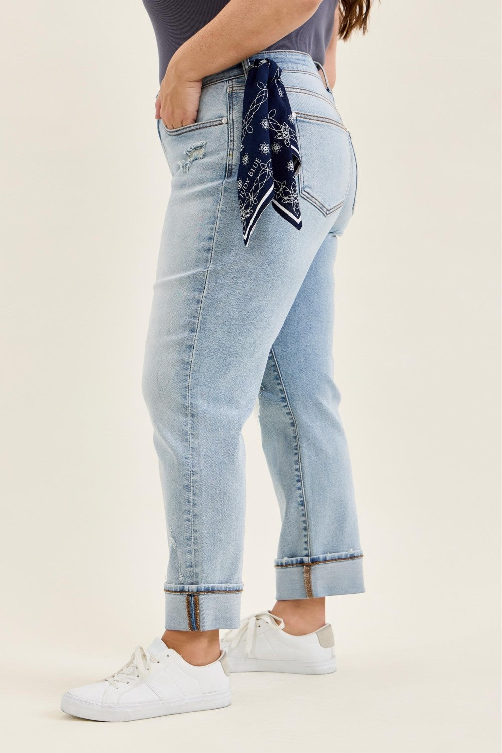 Fawn Mid Rise Boyfriend by Judy Blue
