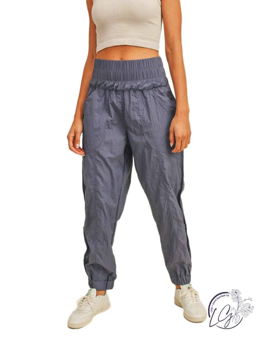 High Rise Warm-up Style Jogger