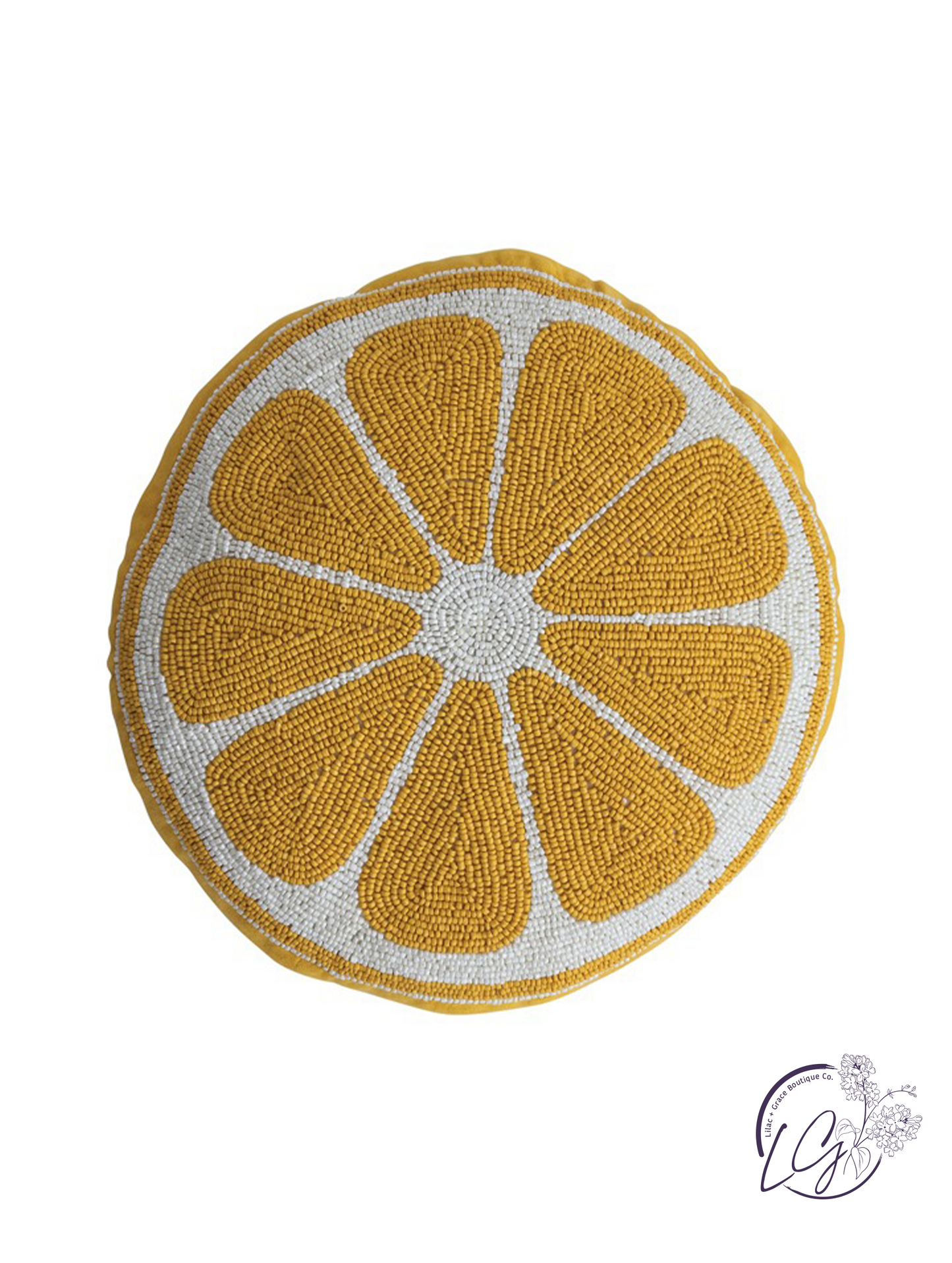 Glass Beaded Shaped Pillow