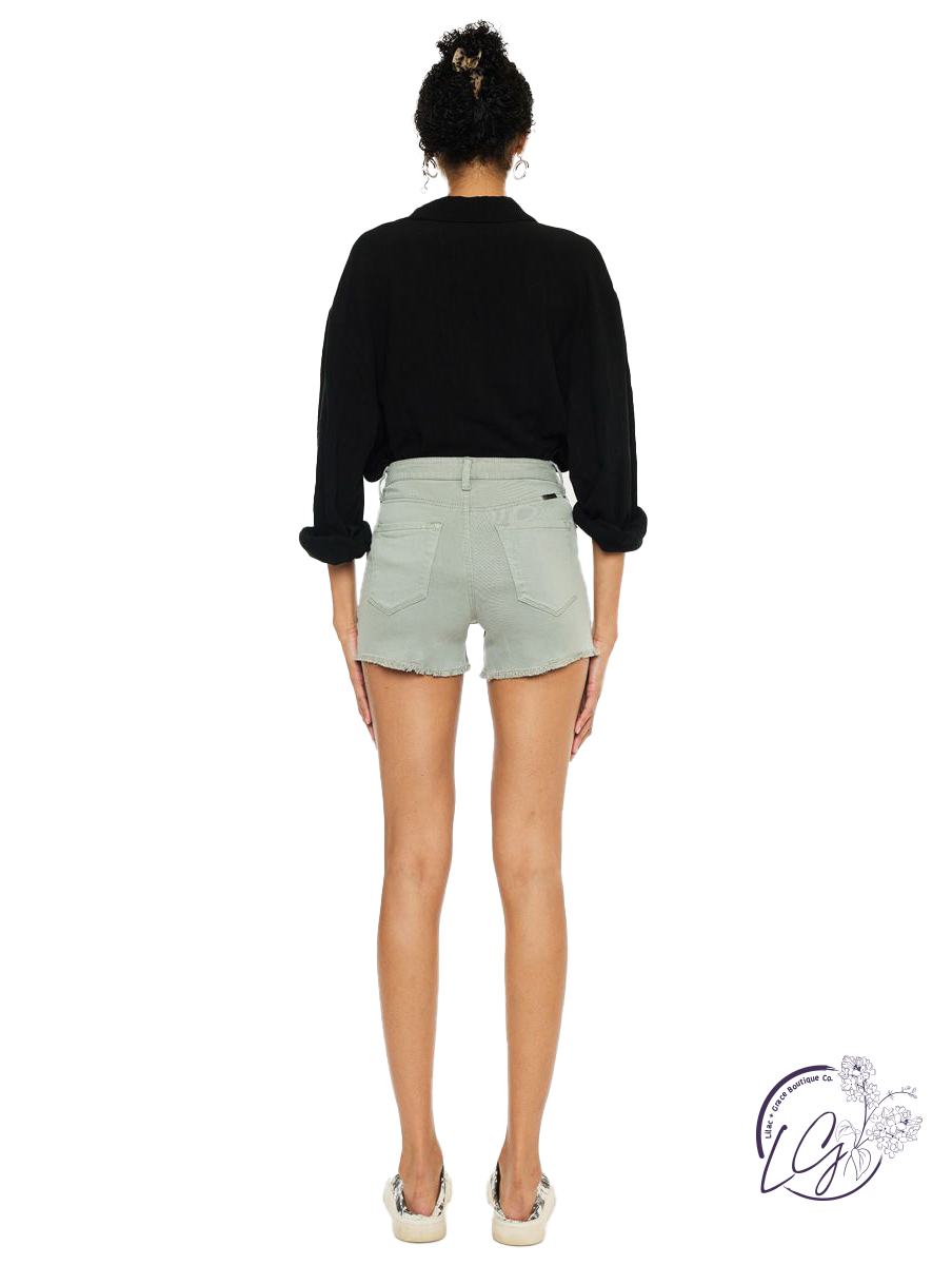 Everly High Rise Denim Shorts by KanCan