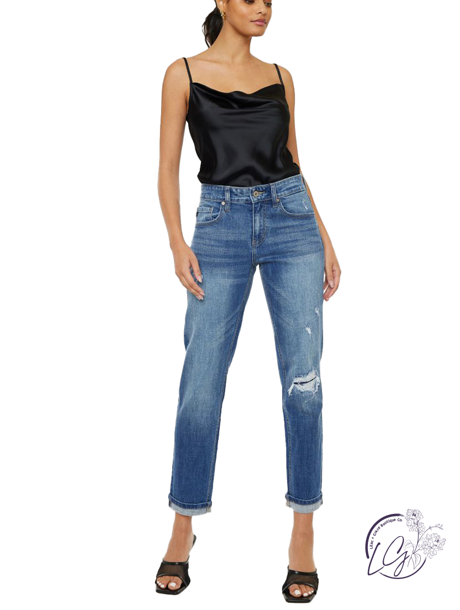 Poppy Mid Rise Boyfriend Jean by KanCan