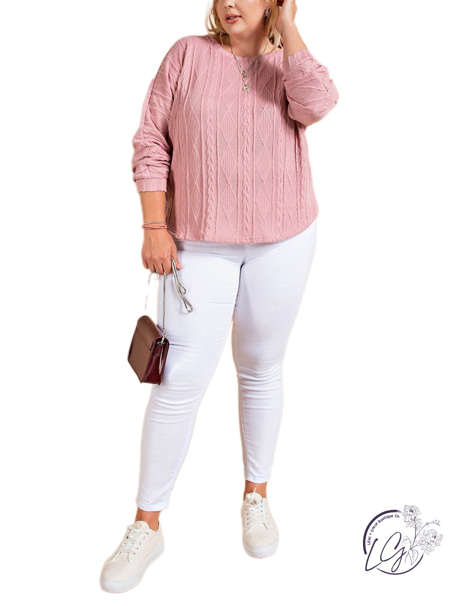 Curvy Glimmering Delight Sweater